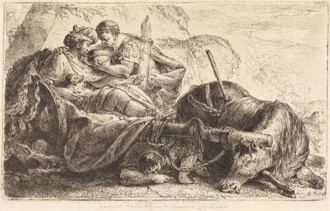 Bernhard Rode, Darius Receiving Water from the Helmet of One of Alexander's Soldiers