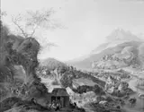 Jan Griffier I, Mountain Scenery with River