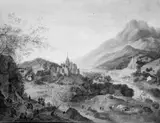 Jan Griffier I, Mountain Scenery with River