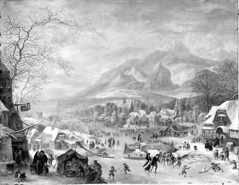 Jan Griffier I, River Scenery in Winter