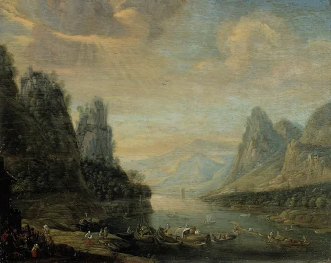 Jan Griffier I, River landscape