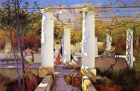 Charles Caryl Coleman, In the Shade of the Vines, Capri