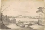 Alvan Fisher, Study for "View of Springfield on the Connecticut River"