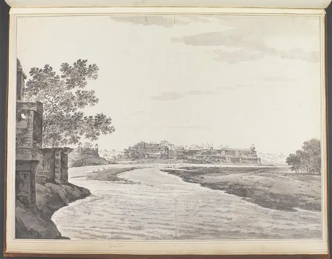 William Hodges, View of the Fort of Agra from the Southeast