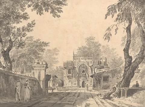 William Hodges, A View of the Mosque at Chunar Gur (the Gateway), [Chunangarh]