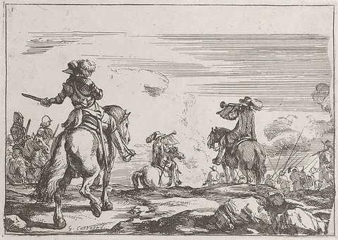 Jacques Courtois, Plate 1: the departure of the armies