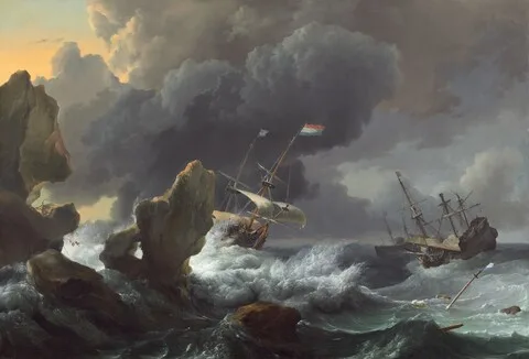 Ludolf Backhuysen, Ships in Distress off a Rocky Coast