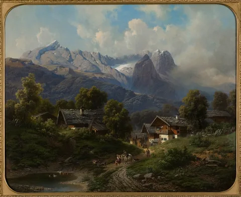 Karl Millner, Partenkirchen in Bavaria at Sunrise