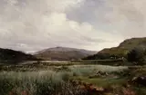 David Bates, A River Landscape with Reeds, Arthog