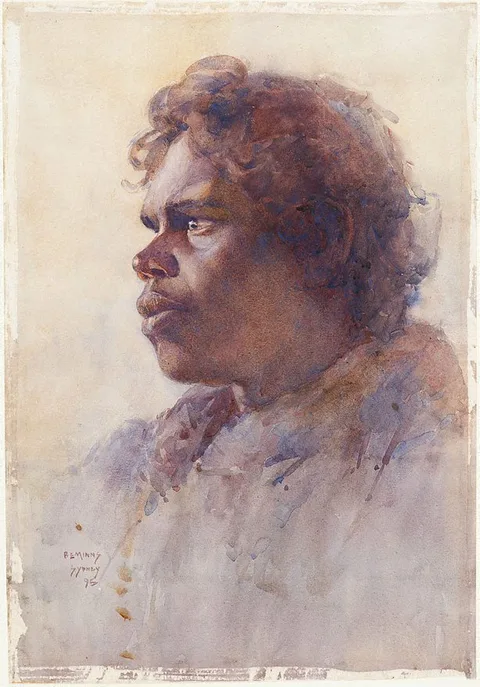 Benjamin Edwin Minns, Australian Aboriginal female, Sydney