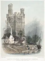 Thomas Colman Dibdin, Eagle Tower, Carnarvon Castle: the birthplace of Edward Prince of Wales