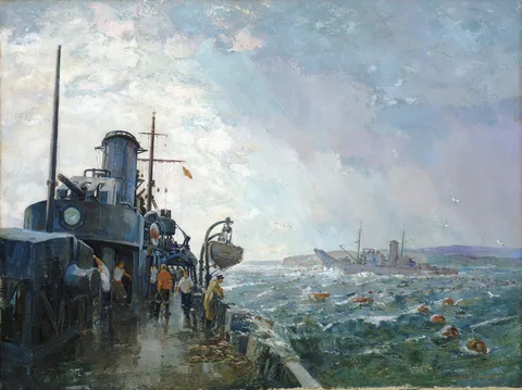 Charles Cundall, Boom-defence vessels