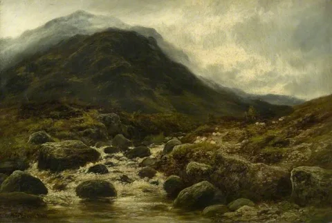 William Beattie-Brown, A Mountain Burn, Glen Shieldaig, Ross-shire