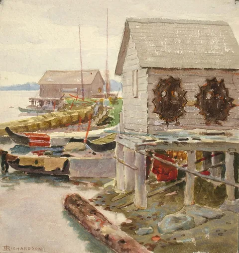 Theodore J. Richardson, Drying Skins, Sitka