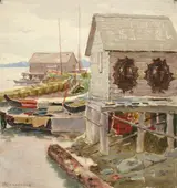 Theodore J. Richardson, Drying Skins, Sitka