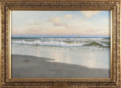 Carl Wilhelm Barth, The Beach at Filey in Yorkshire, England