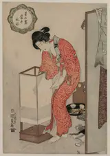 Utagawa Kunisada 'Toyokuni Iii', Woman Putting Out a Light (from the series Modern Customs: Frost Beneath the Stars)