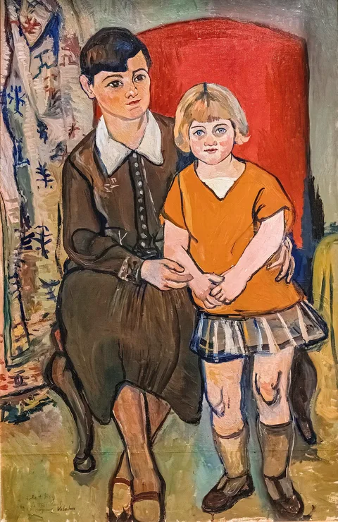 Suzanne Valadon, Mrs. Robert Rey and her daughter Sylvie
