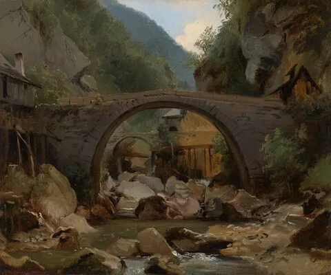Théodore Rousseau, Mountain Stream in the Auvergne