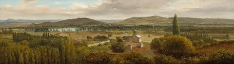Théodore Rousseau, Panoramic Landscape near the River Moselle