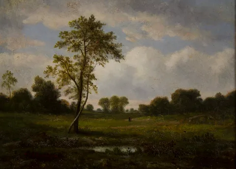 Théodore Rousseau, Landscape with Figures