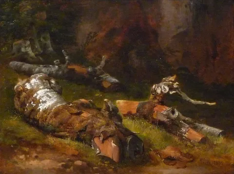 Théodore Rousseau, A Study of Tree Trunks