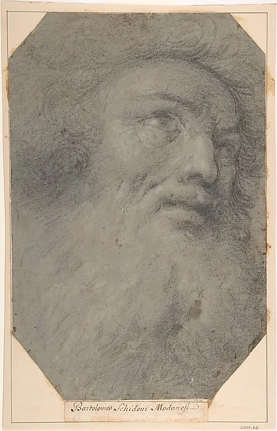 Bartolomeo Schedoni, Head of a Bearded Man, Looking up to the Right