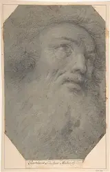 Bartolomeo Schedoni, Head of a Bearded Man, Looking up to the Right
