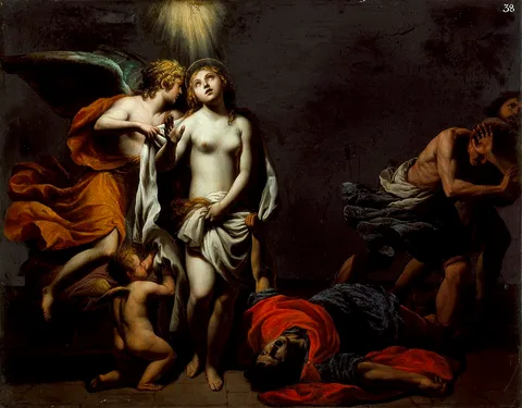 Alessandro Turchi, Saint Agnes Protected by an Angel
