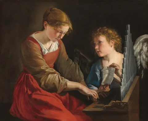 Giovanni Lanfranco, Saint Cecilia and an Angel