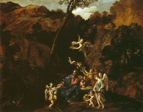 Giovanni Lanfranco, Christ Served by Angels
