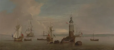 Peter Monamy, The Opening of the First Eddystone Lighthouse in 1698