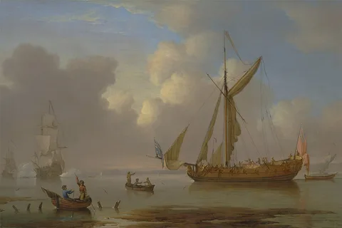 Peter Monamy, Royal Yacht Becalmed at Anchor