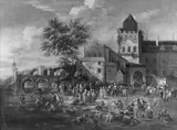 Mathys Schoevaerdts, Market Square in a Town