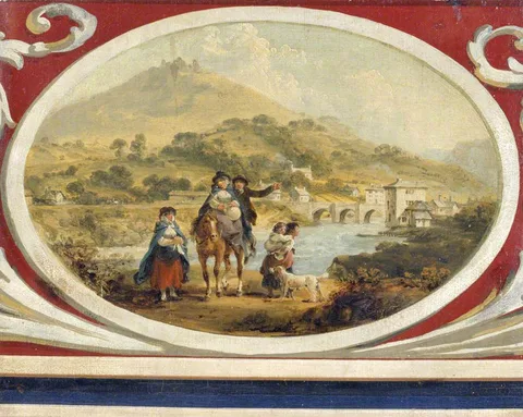 Julius Caesar Ibbetson, View of Llangollen