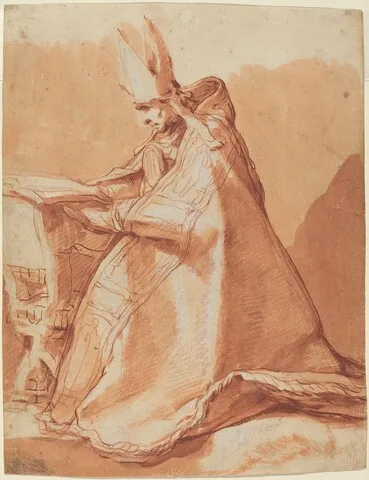 Abraham Bloemaert, Seated Bishop