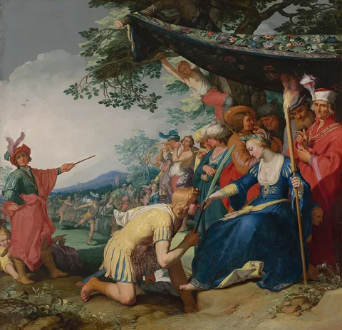 Abraham Bloemaert, Theagenes receiving the palm of honour from Chariclea