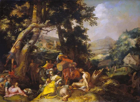 Abraham Bloemaert, Landscape with the Ministry of John the Baptist