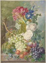 Jan van Os, Still Life with Flowers and Fruit