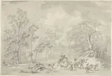 Jan van Os, Herder en vee in een boomrijk landschap