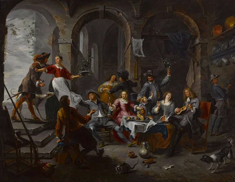Willem van Herp, Allegory of the five senses.