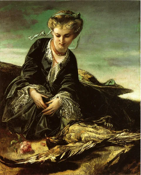 Anselm Feuerbach, Girl with Dead Bird