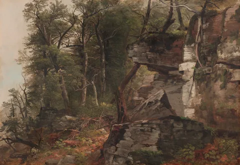 Asher Brown Durand, Trees on a Rocky Hillside