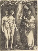Heinrich Aldegrever, God Forbids to Eat from the Tree