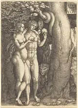 Heinrich Aldegrever, The Temptation by the Snake