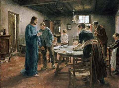 Fritz von Uhde, The Mealtime Prayer