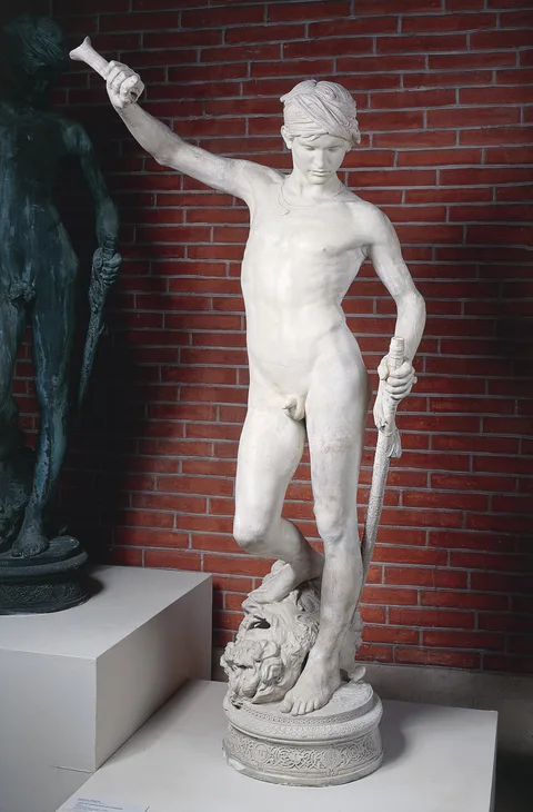 Antonin Mercié, David slaying Goliath