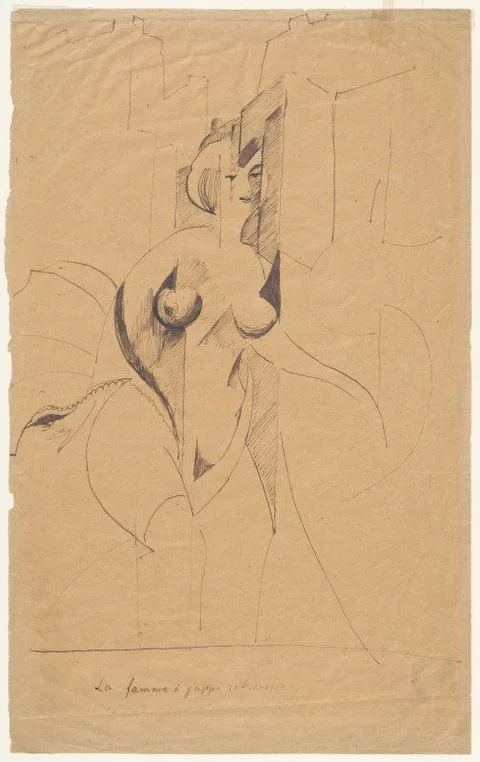 Leon Chwistek, Woman in tucked up skirt