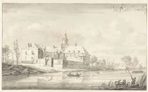 Jan Baptist Weenix, View of Nijenrode Castle on the River Vecht