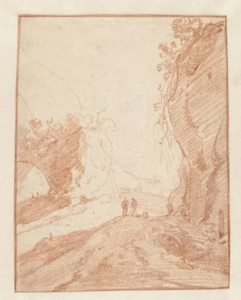 Jan Baptist Weenix, Mountain Road near a Cliff